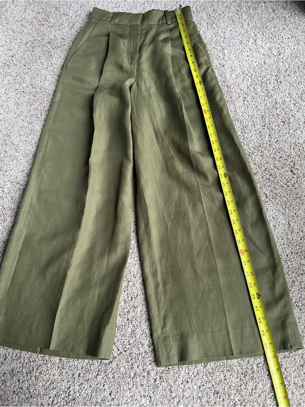 COS Olive Wide Leg Pants
